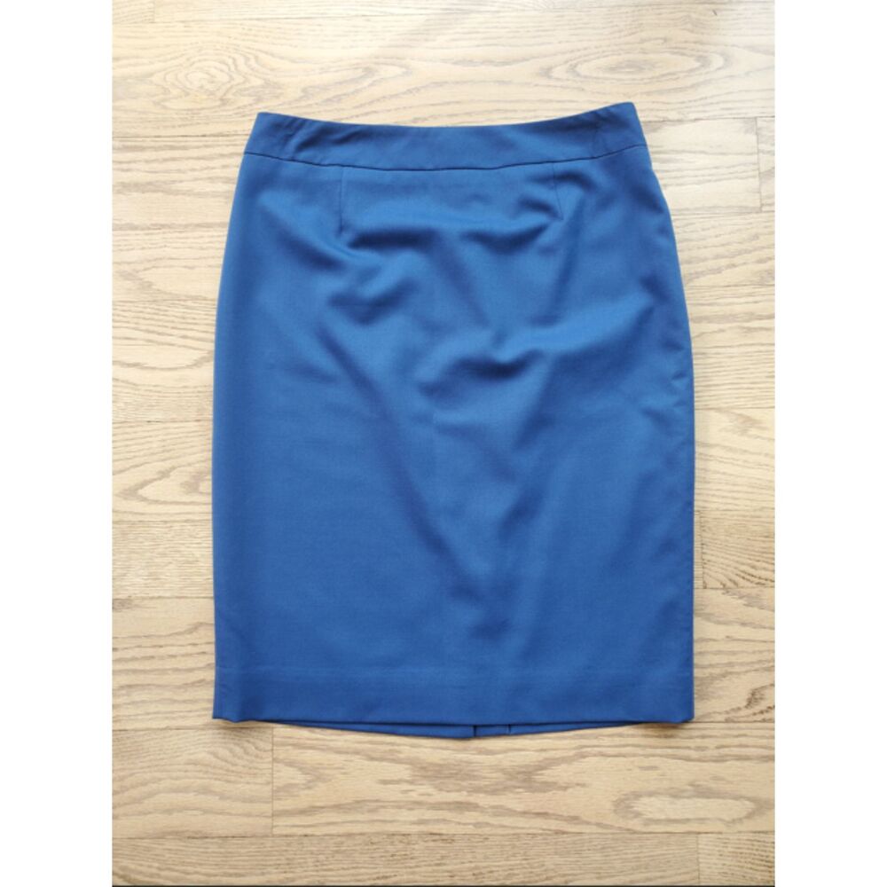 Pendleton Womens 8 Vintage Blue 98% Virgin Wool Pencil Skirt EUC